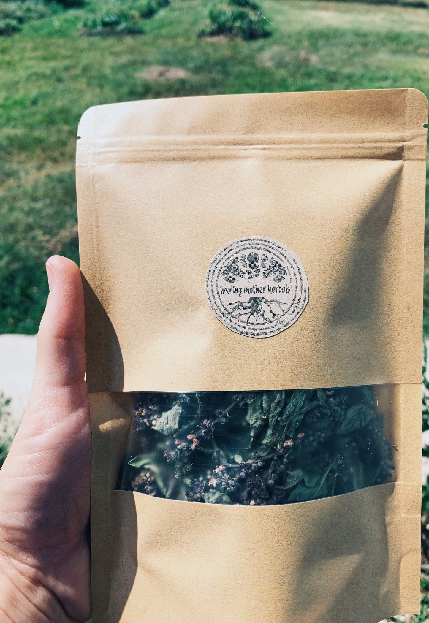 Dried Tulsi Leaves and Flowers